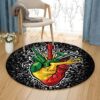 Reggae Round Carpet Floor Rug Living Room Bedroom Decor Round Area Rug Carpet