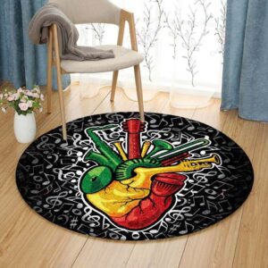 Reggae Round Carpet Floor Rug Living Room Bedroom Decor Round Area Rug Carpet