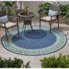 Remington Border Round Carpet Floor Rug Living Room Bedroom Decor Round Area Rug Carpet