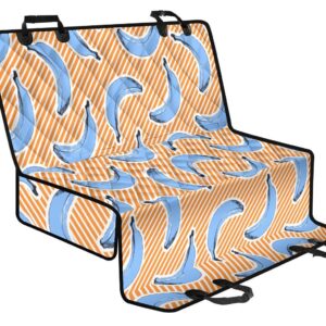 Retro Blue Banana Pattern Print Pet Car Back Seat Cover - e69cba9b8162