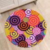 Retro Circles Round Carpet Floor Rug Living Room Bedroom Decor Round Area Rug Carpet