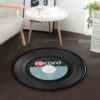 Retro Music Cd Round Carpet Floor Rug Living Room Bedroom Decor Round Area Rug Carpet