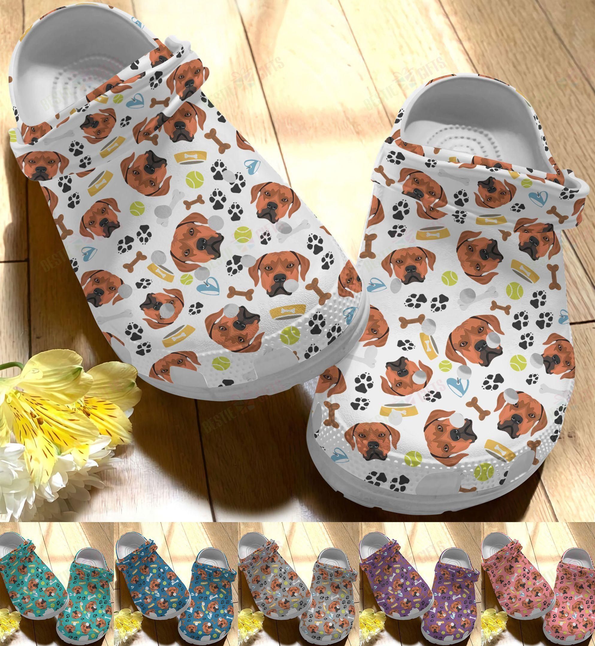 Rhodesian Ridgeback Crocs Clog Classic Clog Whitesole Smiling Rhodesian Ridgeback Shoes Rhodesian Ridgeback Crocs Clog Classic Clog Whitesole Smiling Rhodesian Ridgeback Shoes