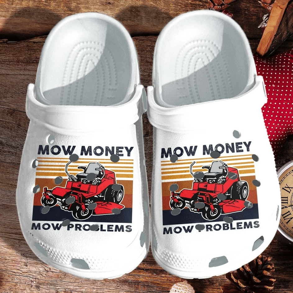 Riding Mower Shoes Crocs Clog For Daddy – Mow Money Mow Problems Funny Croc Clog Gifts For Fathers Day Grandpa Riding Mower Shoes Crocs Clog For Daddy – Mow Money Mow Problems Funny Croc Clog Gifts For Fathers Day Grandpa