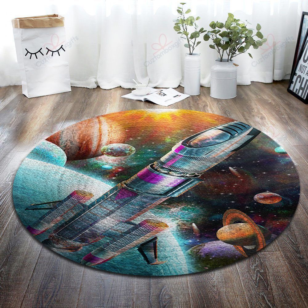 Rocket Painting 4 Round Carpet Floor Rug Living Room Bedroom Decor Round Area Rug Carpet Rocket Painting 4 Round Carpet Floor Rug Living Room Bedroom Decor Round Area Rug Carpet