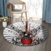 Rocknroll Round Carpet Floor Rug Living Room Bedroom Decor Round Area Rug Carpet