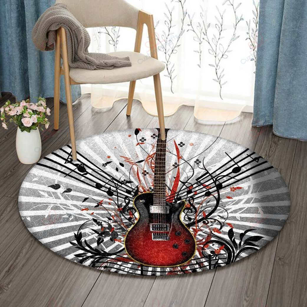 Rocknroll Round Carpet Floor Rug Living Room Bedroom Decor Round Area Rug Carpet Rocknroll Round Carpet Floor Rug Living Room Bedroom Decor Round Area Rug Carpet