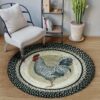 Rooster Round Carpet Floor Rug Living Room Bedroom Decor Round Area Rug Carpet
