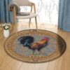 Rooster Round Carpet Floor Rug Living Room Bedroom Decor Round Area Rug Carpet