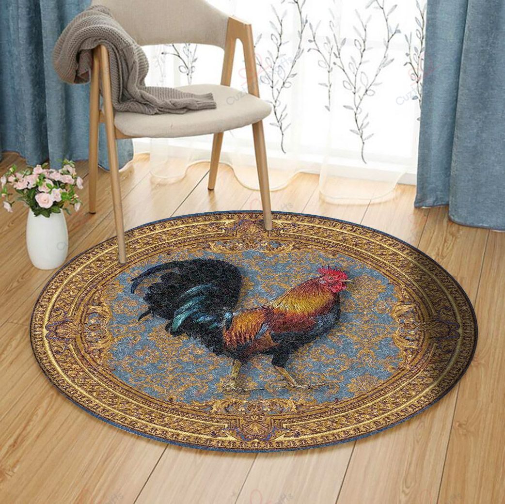 Rooster Round Carpet Floor Rug Living Room Bedroom Decor Round Area Rug Carpet Rooster Round Carpet Floor Rug Living Room Bedroom Decor Round Area Rug Carpet