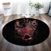 Rose And Butterfly Round Carpet Floor Rug Living Room Bedroom Decor Round Area Rug Carpet