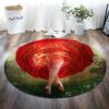 Rose And Little Leg Round Carpet Floor Rug Living Room Bedroom Decor Round Area Rug Carpet