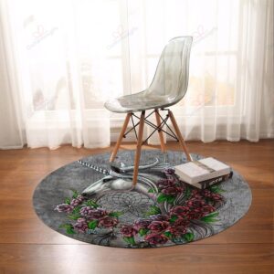 Rose Dreamcatcher Round Carpet Floor Rug Living Room Bedroom Decor Round Area Rug Carpet
