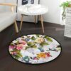 Rose Floral Round Carpet Floor Rug Living Room Bedroom Decor Round Area Rug Carpet