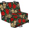 Rose Flower Sugar Skull Pattern Print Pet Car Back Seat Cover - 796dcd8c723b