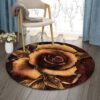 Rose Round Carpet Floor Rug Living Room Bedroom Decor Round Area Rug Carpet
