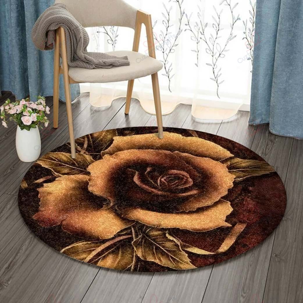 Rose Round Carpet Floor Rug Living Room Bedroom Decor Round Area Rug Carpet Rose Round Carpet Floor Rug Living Room Bedroom Decor Round Area Rug Carpet