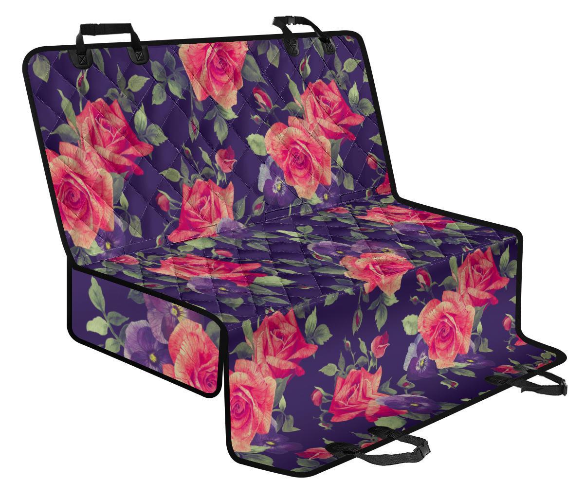 Rose Pansy Floral Flower Pattern Print Pet Car Back Seat Cover - 6a90a1aa3498 Rose Pansy Floral Flower Pattern Print Pet Car Back Seat Cover - 6a90a1aa3498