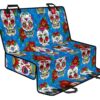 Rose Sugar Skull Pattern Print Pet Car Back Seat Cover - ea3217f3d9b1