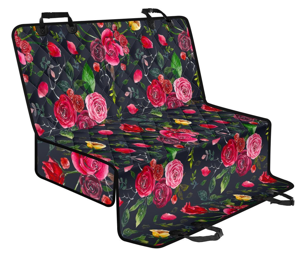 Roses Floral Flower Pattern Print Pet Car Back Seat Cover - 0e77f176fdf7 Roses Floral Flower Pattern Print Pet Car Back Seat Cover - 0e77f176fdf7