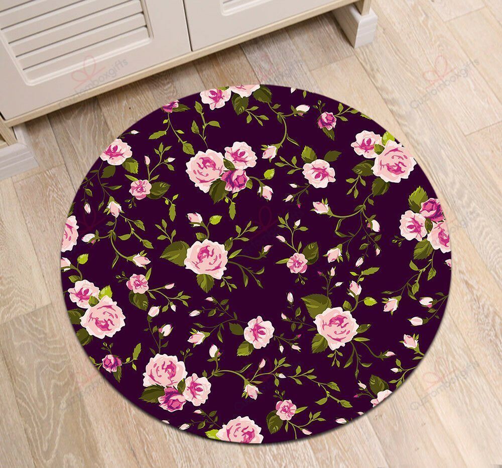 Roses Round Carpet Floor Rug Living Room Bedroom Decor Round Area Rug Carpet Roses Round Carpet Floor Rug Living Room Bedroom Decor Round Area Rug Carpet