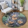 Rottweiler Round Carpet Floor Rug Living Room Bedroom Decor Round Area Rug Carpet