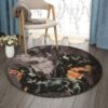 Rottweiler Round Carpet Floor Rug Living Room Bedroom Decor Round Area Rug Carpet