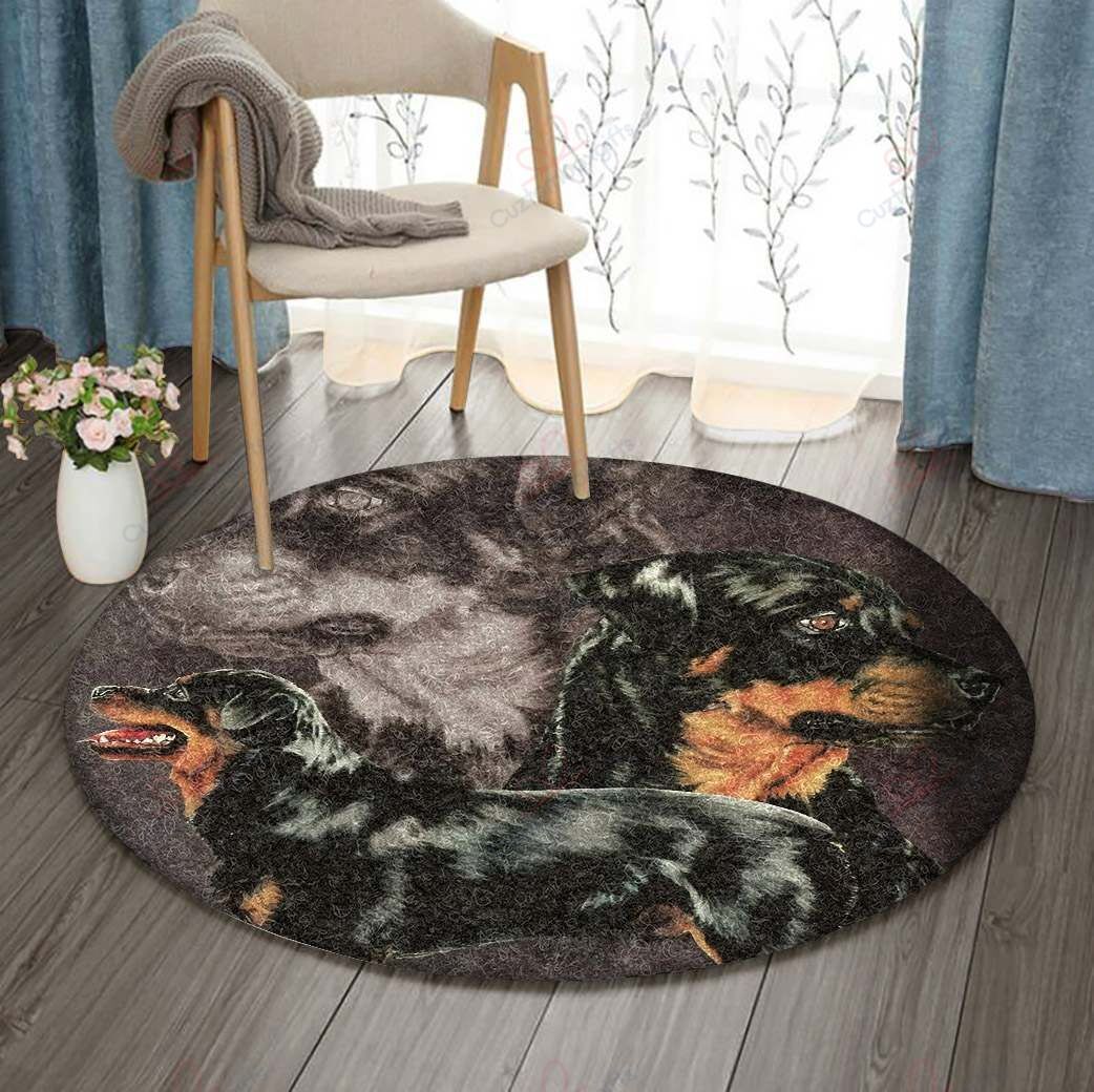 Rottweiler Round Carpet Floor Rug Living Room Bedroom Decor Round Area Rug Carpet Rottweiler Round Carpet Floor Rug Living Room Bedroom Decor Round Area Rug Carpet
