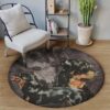 Rottweiler Round Carpet Floor Rug Living Room Bedroom Decor Round Area Rug Carpet