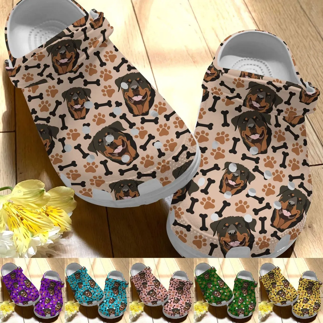 Rottweiler Personalize Clog Custom Crocs Fashionstyle Comfortable For Women Men Kid Print 3D Whitesole Cute Rottweiler Rottweiler Personalize Clog Custom Crocs Fashionstyle Comfortable For Women Men Kid Print 3D Whitesole Cute Rottweiler