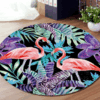 Round Flamingo Round Carpet Floor Rug Living Room Bedroom Decor Round Area Rug Carpet