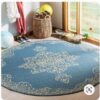 Round Willodean Round Carpet Floor Rug Living Room Bedroom Decor Round Area Rug Carpet