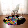 Royal Giraffe Round Carpet Floor Rug Living Room Bedroom Decor Round Area Rug Carpet