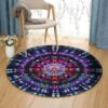 Ruby Quasar Round Carpet Floor Rug Living Room Bedroom Decor Round Area Rug Carpet