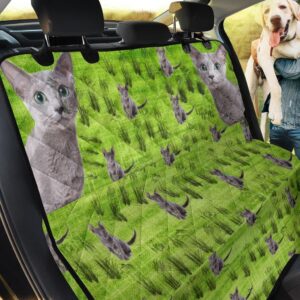 Russian Green Cat Face Car Back Seat Cover Dog Car Seat Covers - b602d8bfa74f