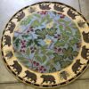 Rustic Bear Round Carpet Floor Rug Living Room Bedroom Decor Round Area Rug Carpet