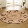 Rustic Cowboy Star Round Carpet Floor Rug Living Room Bedroom Decor Round Area Rug Carpet
