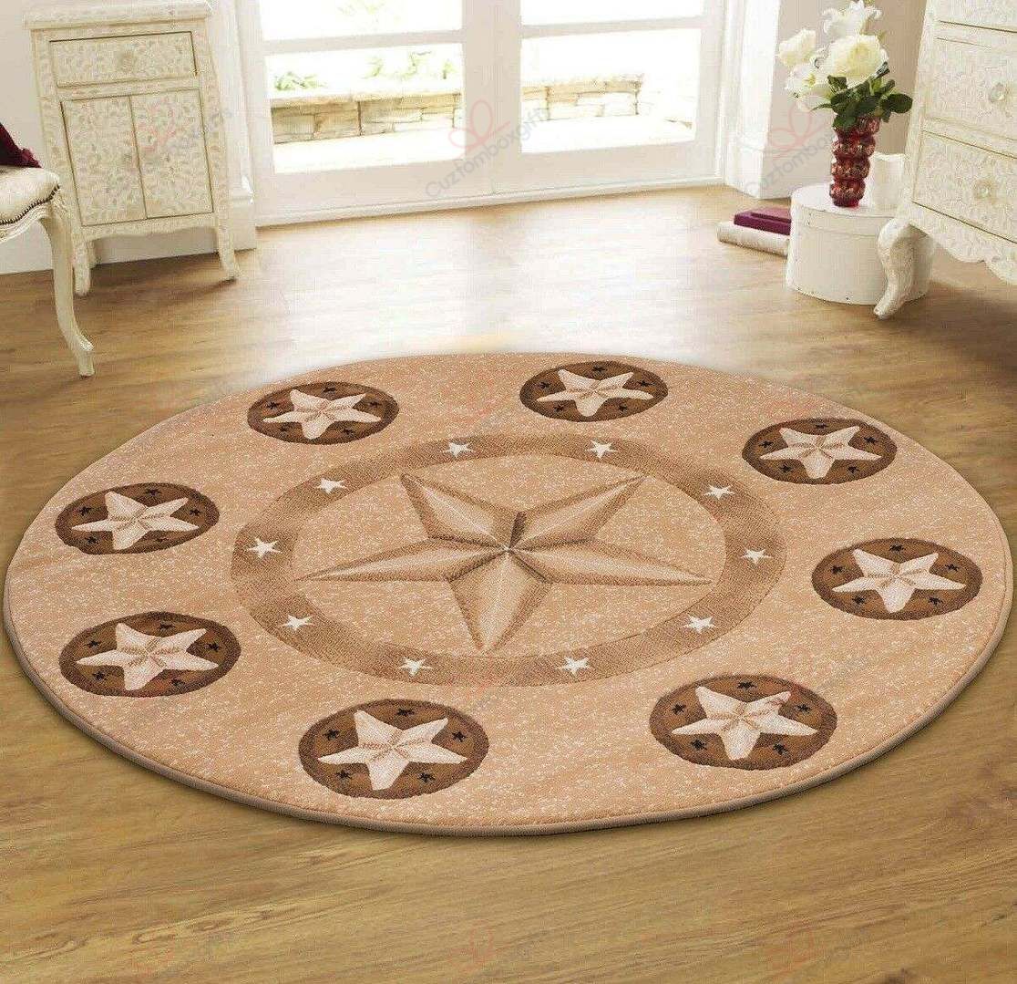 Rustic Cowboy Star Round Carpet Floor Rug Living Room Bedroom Decor Round Area Rug Carpet Rustic Cowboy Star Round Carpet Floor Rug Living Room Bedroom Decor Round Area Rug Carpet