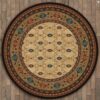 Rustic Elegance Round Carpet Floor Rug Living Room Bedroom Decor Round Area Rug Carpet