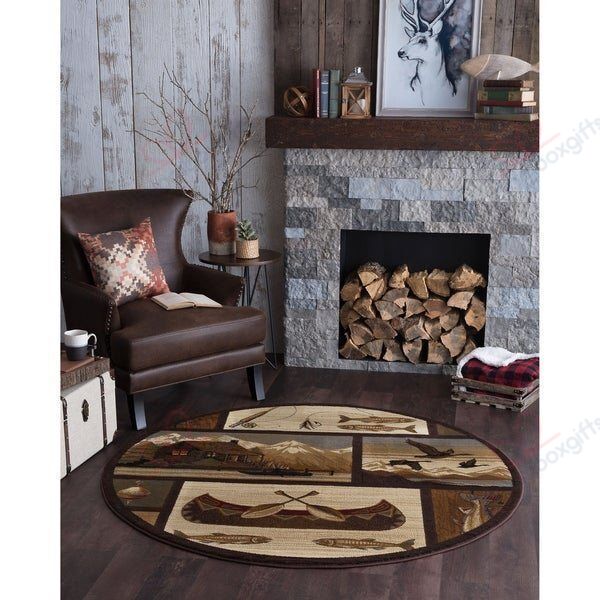 Rustic Hunting Round Carpet Floor Rug Living Room Bedroom Decor Round Area Rug Carpet Rustic Hunting Round Carpet Floor Rug Living Room Bedroom Decor Round Area Rug Carpet