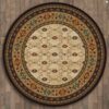 Rustic Traditions Round Carpet Floor Rug Living Room Bedroom Decor Round Area Rug Carpet
