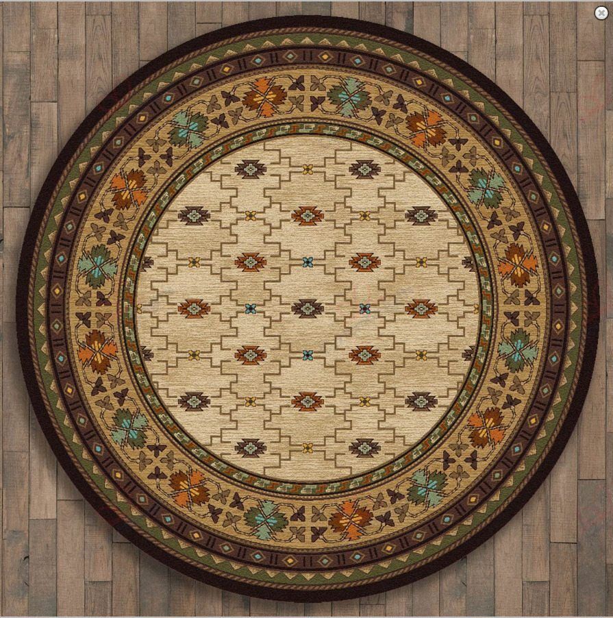 Rustic Traditions Round Carpet Floor Rug Living Room Bedroom Decor Round Area Rug Carpet Rustic Traditions Round Carpet Floor Rug Living Room Bedroom Decor Round Area Rug Carpet