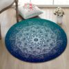 Sacred Geometry Round Carpet Floor Rug Living Room Bedroom Decor Round Area Rug Carpet