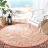Safavieh Courtyard Bettyjane Round Carpet Floor Rug Living Room Bedroom Decor Round Area Rug Carpet