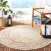 Safavieh Courtyard Beverley Round Carpet Floor Rug Living Room Bedroom Decor Round Area Rug Carpet