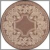 Safavieh Courtyard Chocolate Round Carpet Floor Rug Living Room Bedroom Decor Round Area Rug Carpet