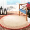 Safavieh Courtyard Lorayne Round Carpet Floor Rug Living Room Bedroom Decor Round Area Rug Carpet
