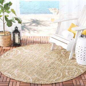 Safavieh Courtyard Marlys Round Carpet Floor Rug Living Room Bedroom Decor Round Area Rug Carpet