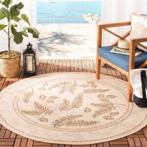 Safavieh Courtyard Rosaria Round Carpet Floor Rug Living Room Bedroom Decor Round Area Rug Carpet