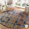 Safavieh Evoke Keith Damask Round Carpet Floor Rug Living Room Bedroom Decor Round Area Rug Carpet